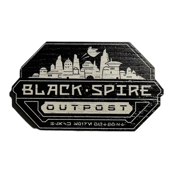 2019 Disney Parks Star Wars Galaxy's Edge Black Spire Outpost Wood Magnet - Picture 1 of 1